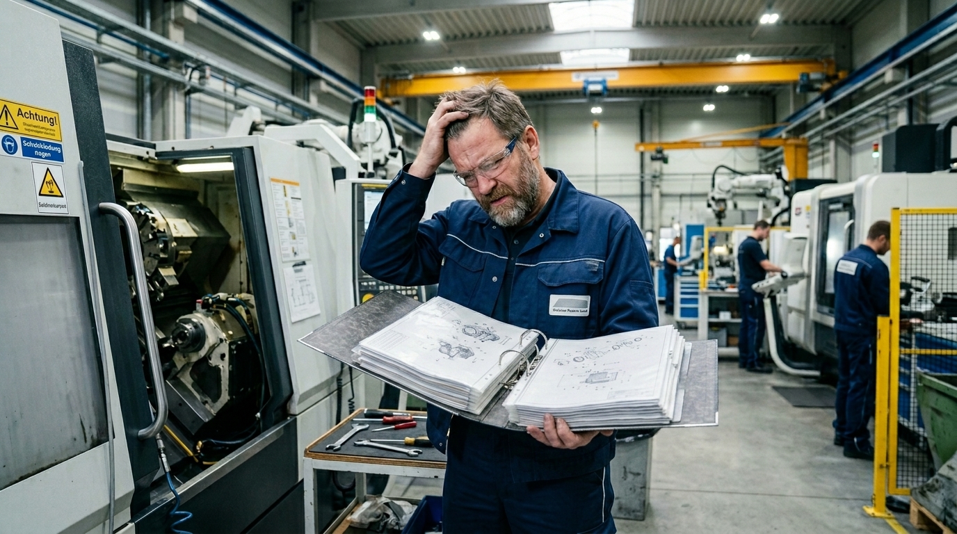Mitarbeiter mit Unterlagen