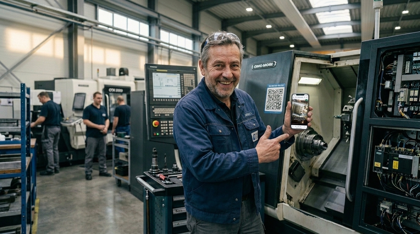 Mitarbeiter ruft Wissen ab