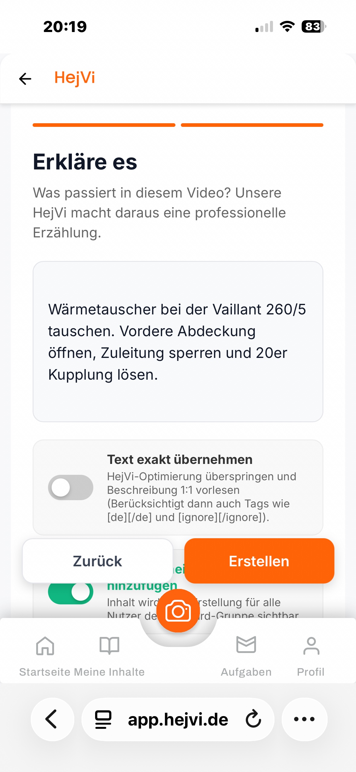 Kurz erklären was zu sehen ist