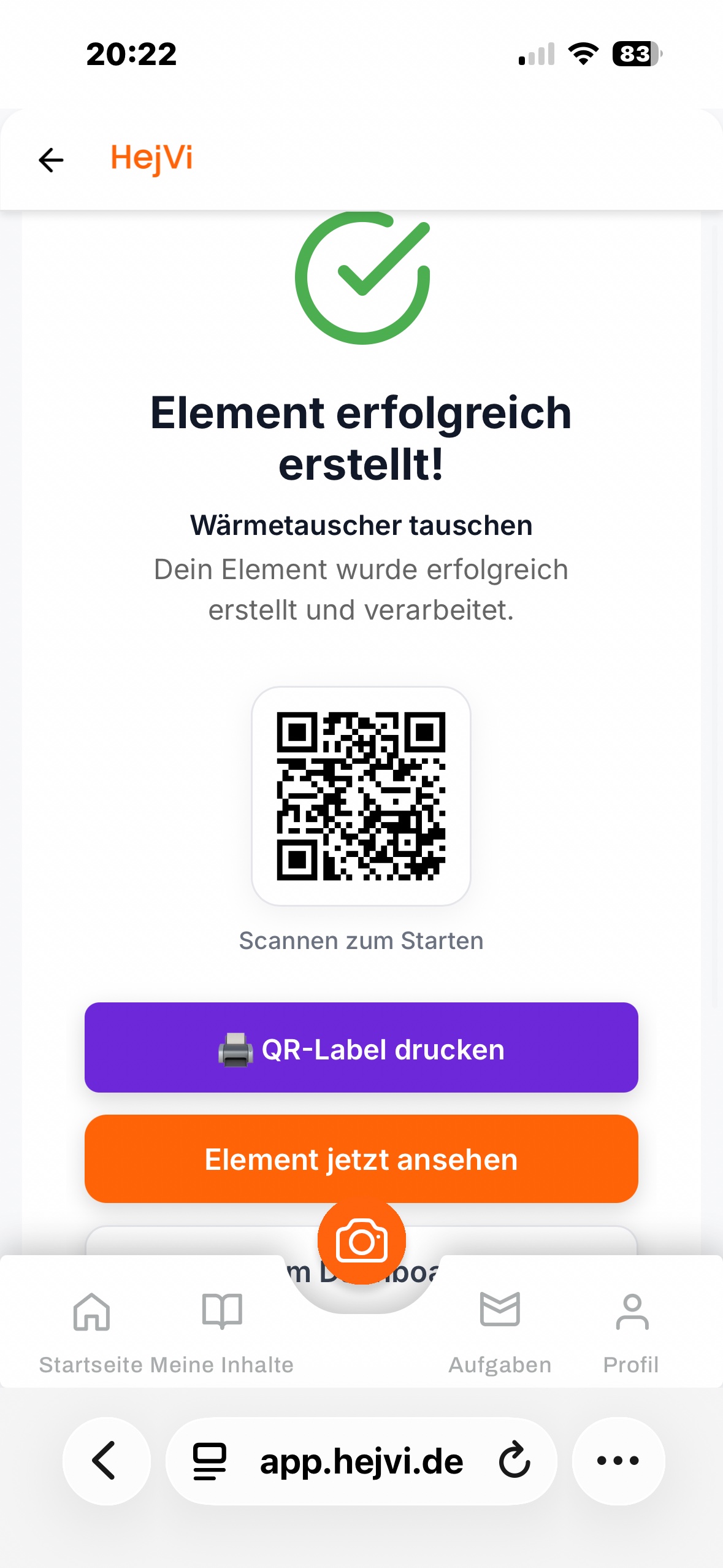 Tutorial fertig mit QR-Code